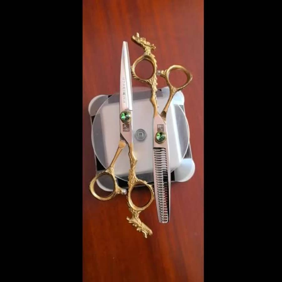 Hairdressing Scissors Items Hizaki Dragon Handle 6 Inch Straight Scissors