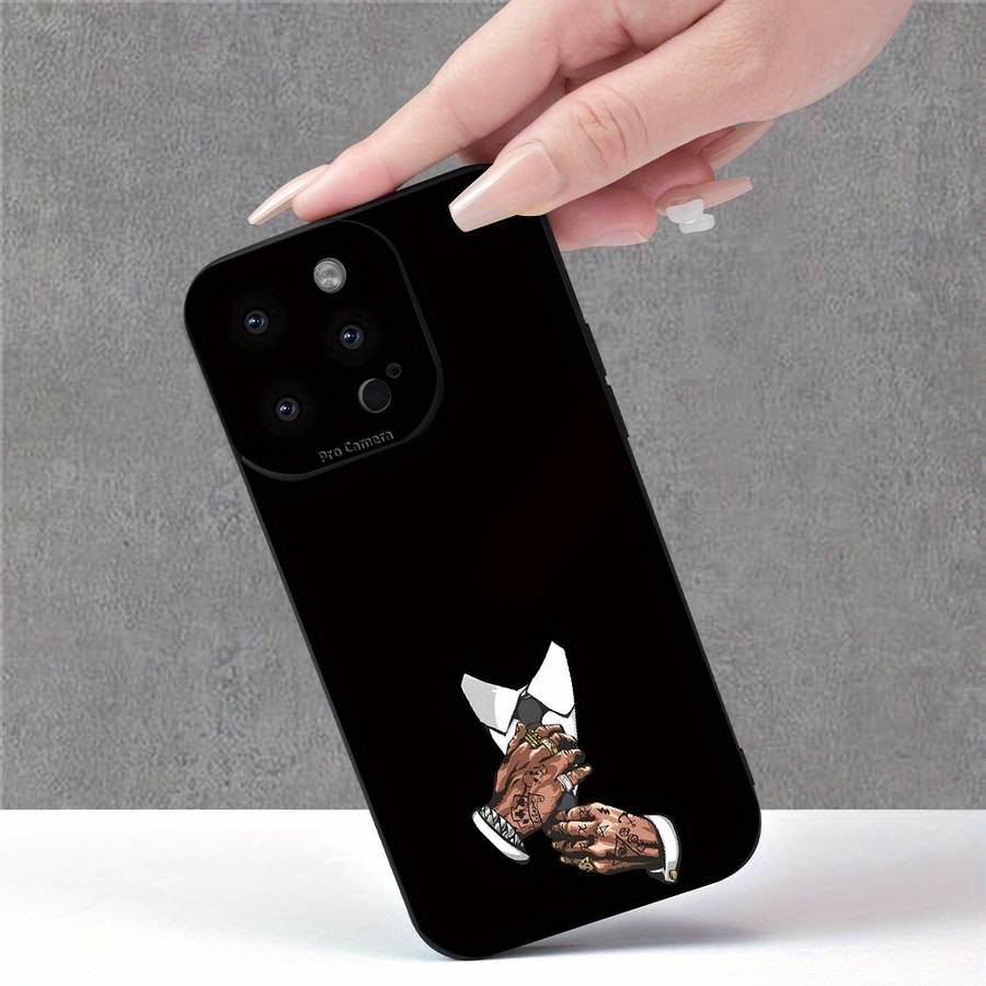 1Pc Black For iPhone X XS Handsome Suit Man Phone Case