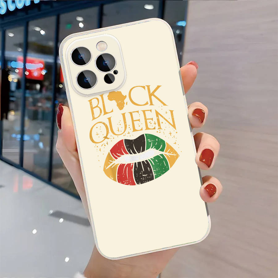 1Pc Black For iPhone 12 Pro Max Black Queen Celebration Phone Case
