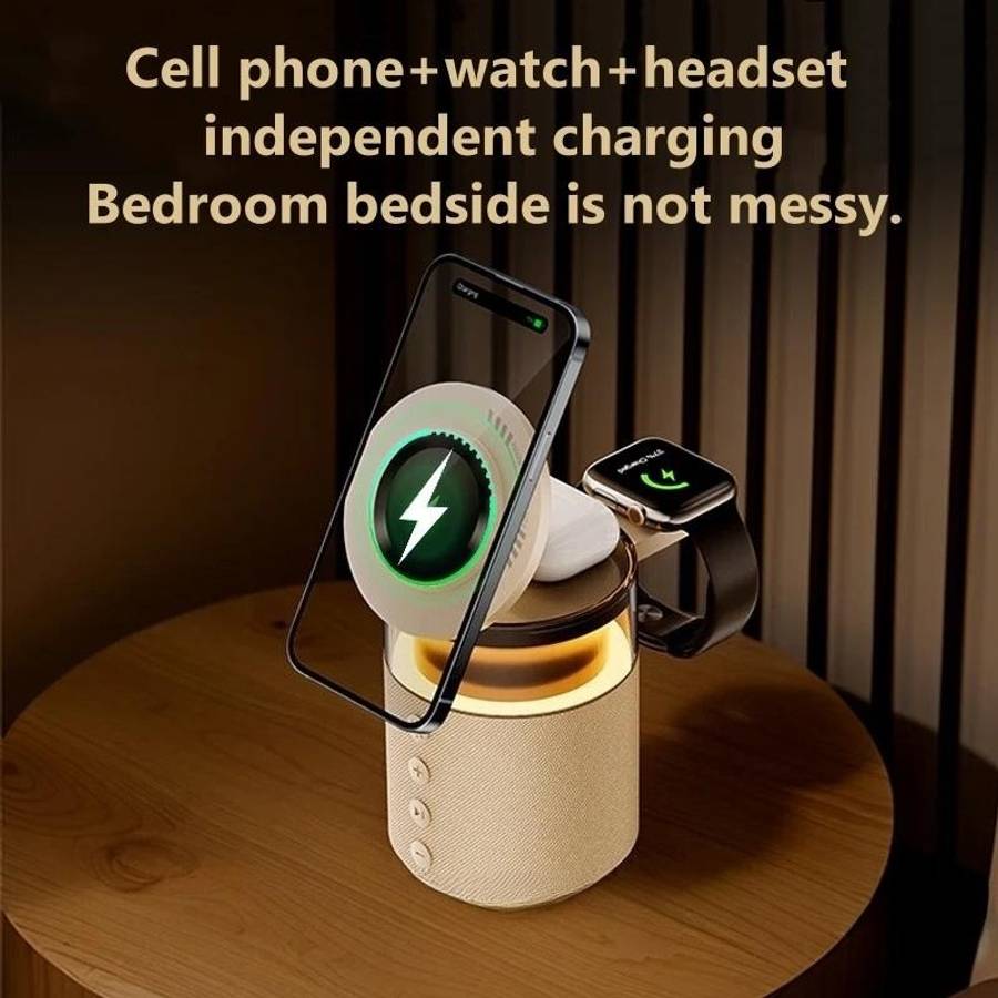 Modern Dual Channel Design Magnetic Wireless Charging Station For Festival