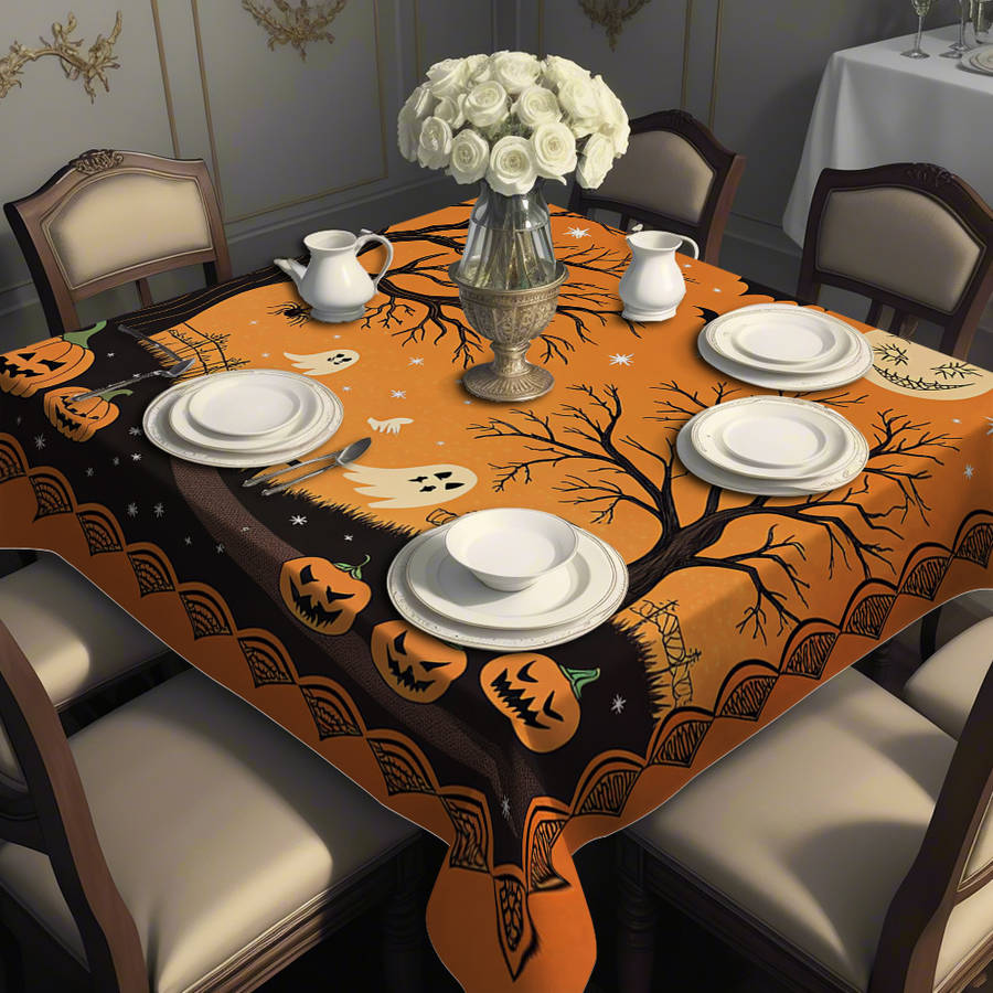 Halloween tablecloth decoration size 160cm x 160cm