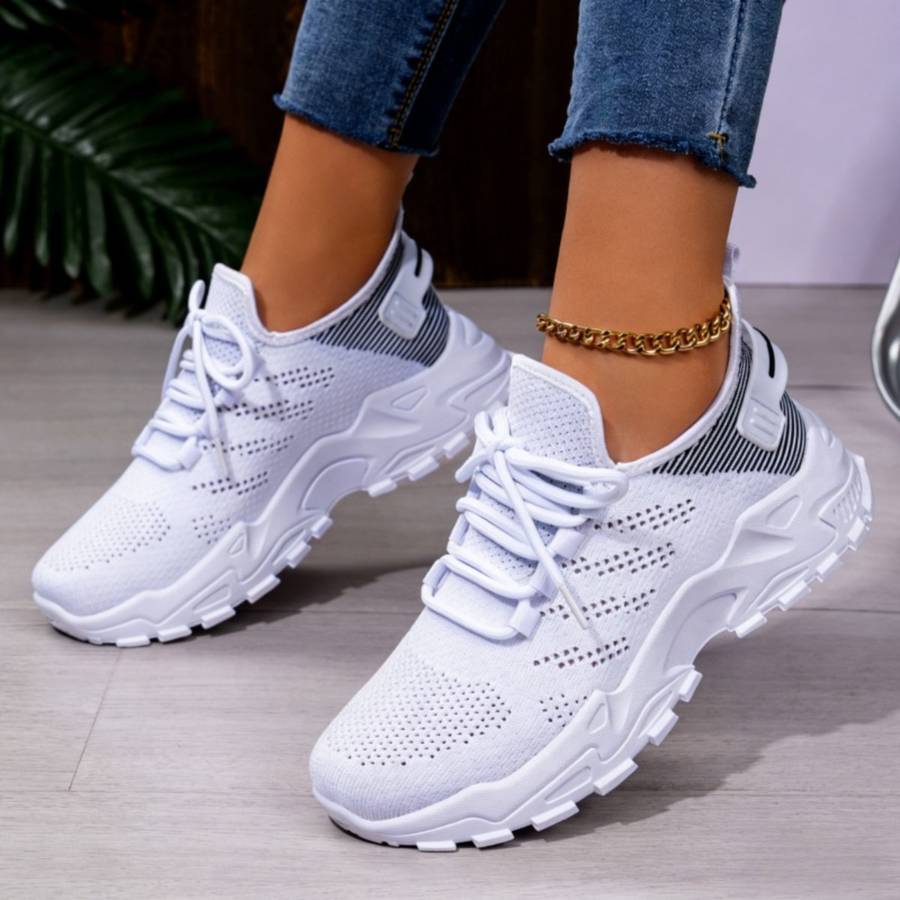 Women S Sneakers Color White Pink Sizeuk 6.5