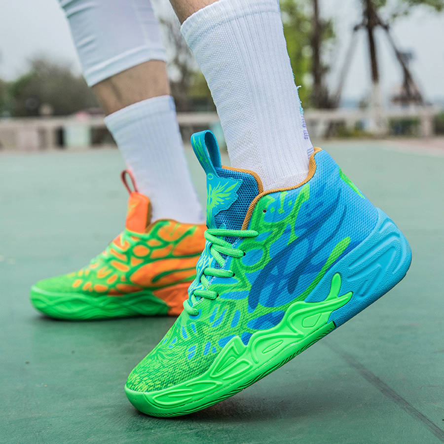 Basketball Shoes Color Mandarin Duckorange  Orchid Sizeuk 5