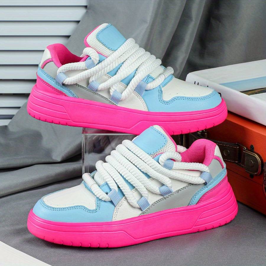 Women S Sneakers Color White Blue Pink Sizeuk 10.5