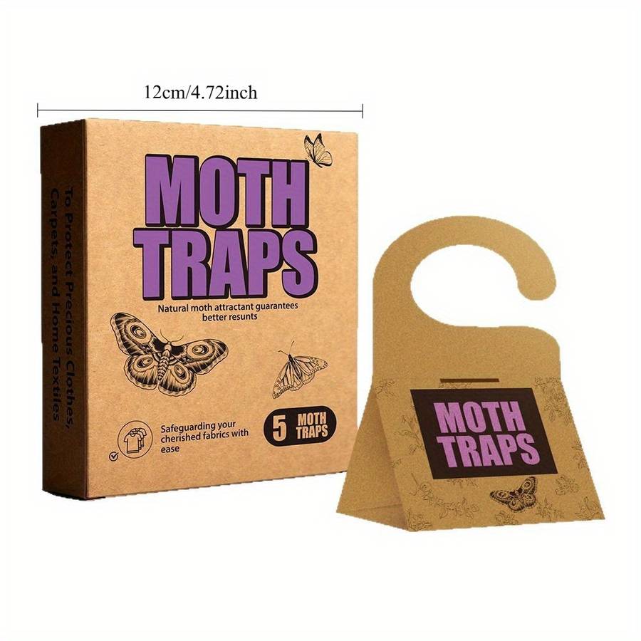 Fruit Fly Traps Model 1 Box Of Moth Catchers  5 Bags In A Color Box