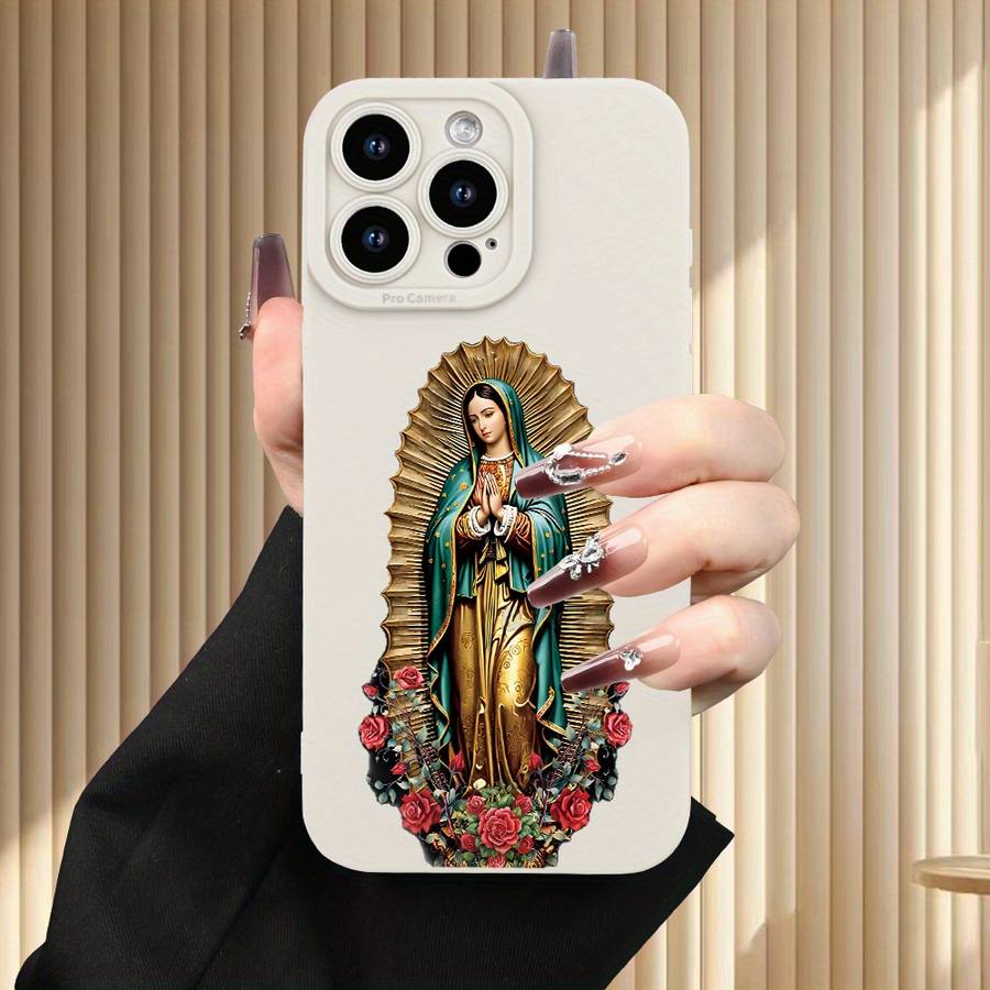 1Pc Ivory White For iPhone 7 Plus 8 Plus Nun Pattern Phone Case