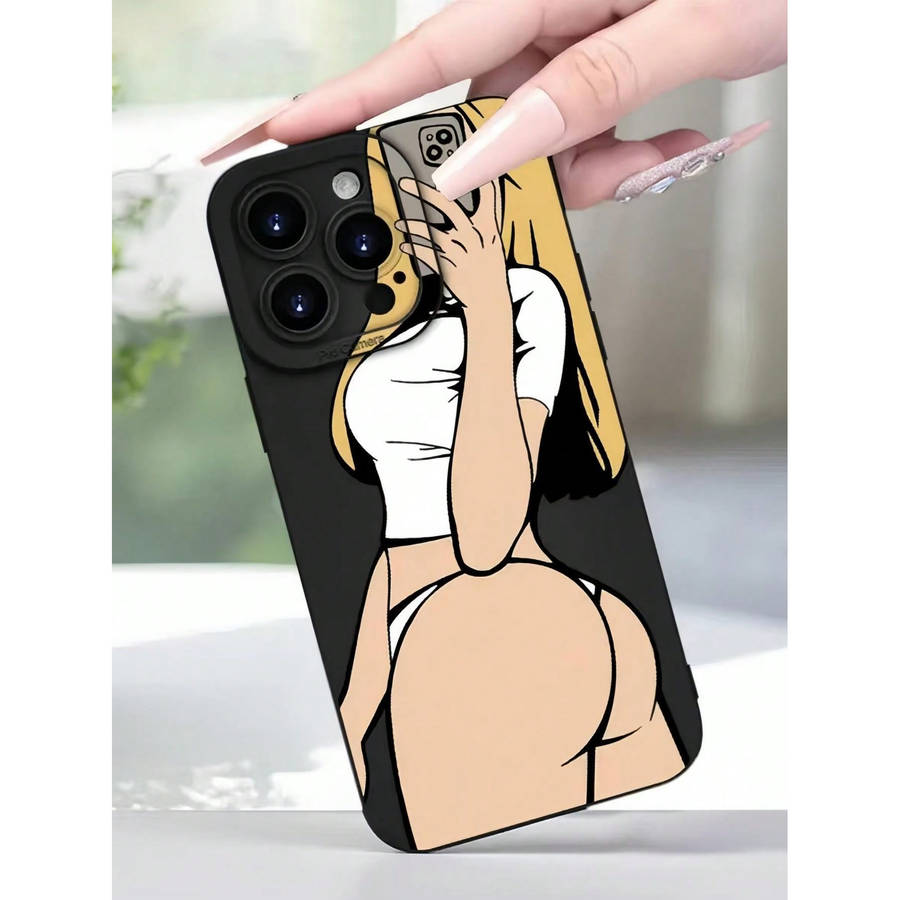 1Pc Black For iPhone 16 Pro Max Phone Case Phone Cover