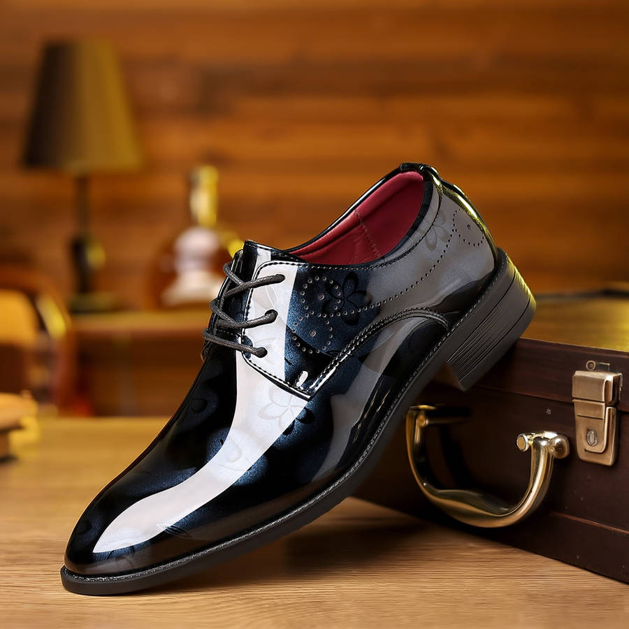 Mens Leather Shoes Color Black Sizeuk 10.5