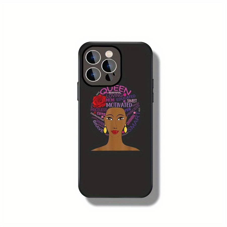1Pc Black For iPhone 13 Pro Max Queen Strength And Beauty Phone Case