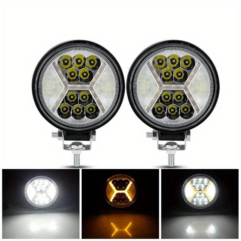 2pcs Lampe De Travail LED Ronde 4 Pouces Faisceau Pour Tout-terrain 4x4 SUV Tracteur