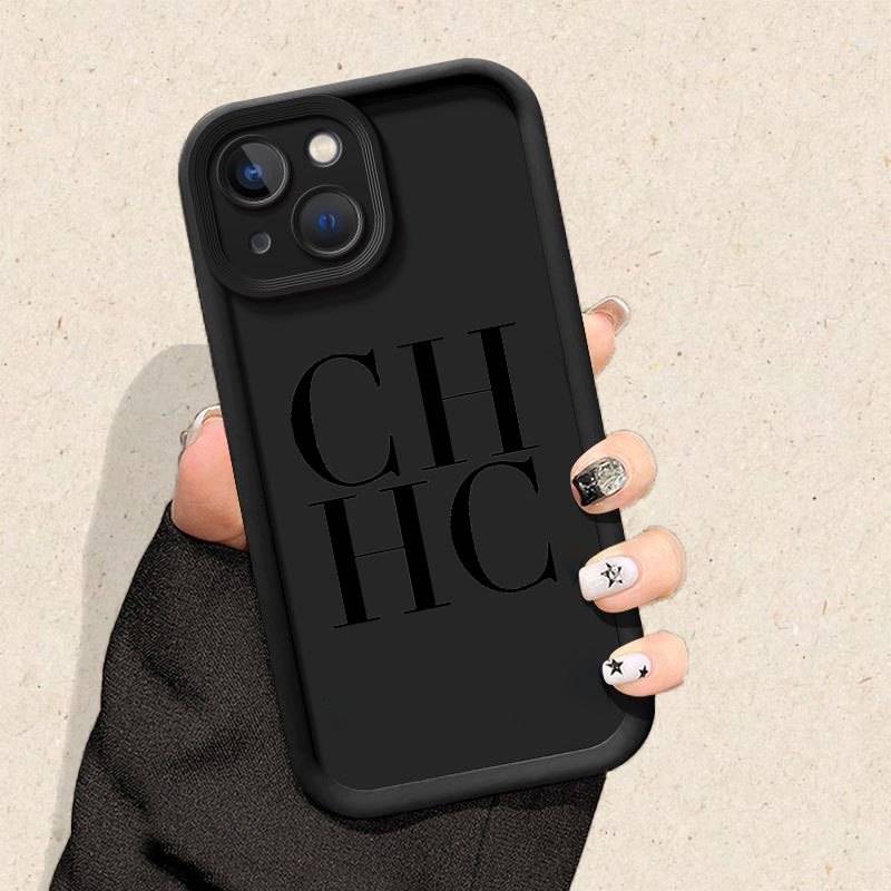 1Pc Black For iPhone X XS Letter Pattern Phone Case
