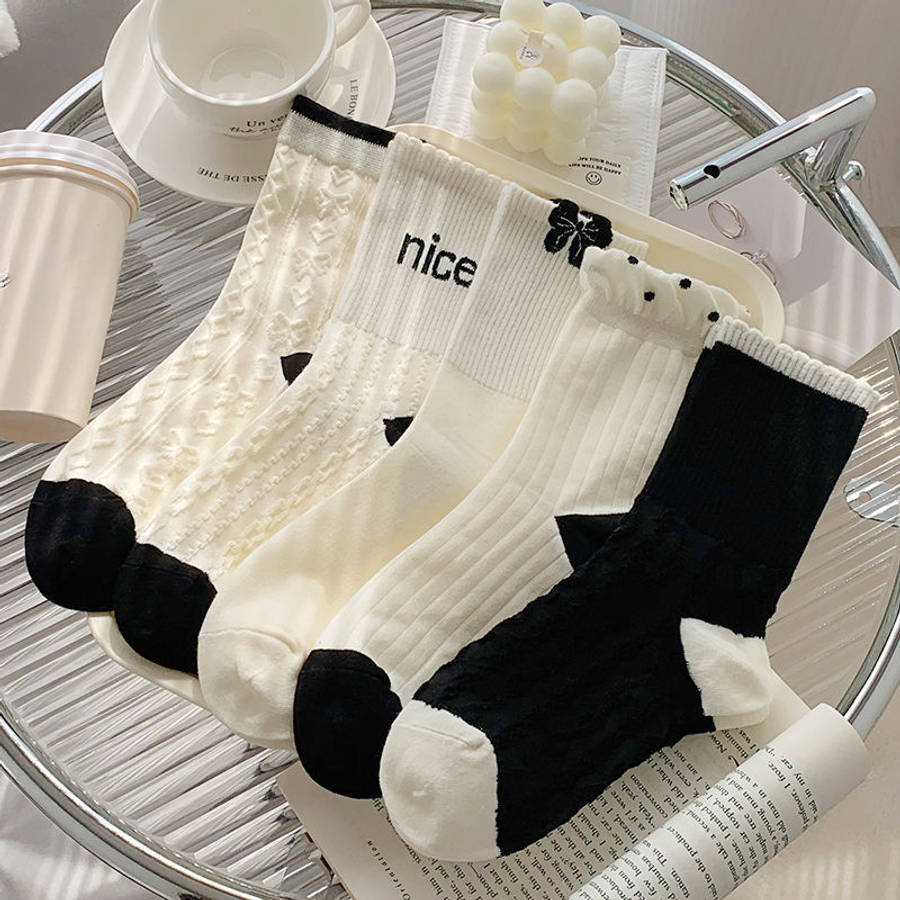 Women S Socks Color 5 Pairs To Mix And Match Size Onesize