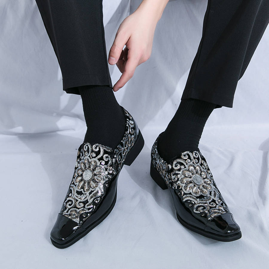 Mens Leather Shoes Color Black  Blue Sizeuk 10