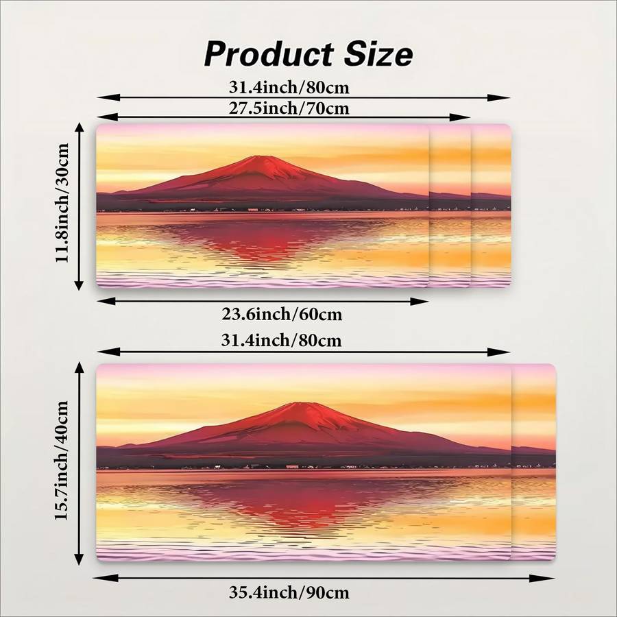 Mouse Pad Color White Size 15.7X35.4Inch