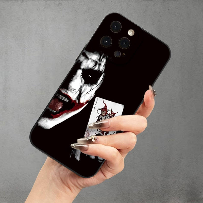 1Pc Black For iPhone 13 Pro Max Mr Joker Black Angel Eye Phone Case