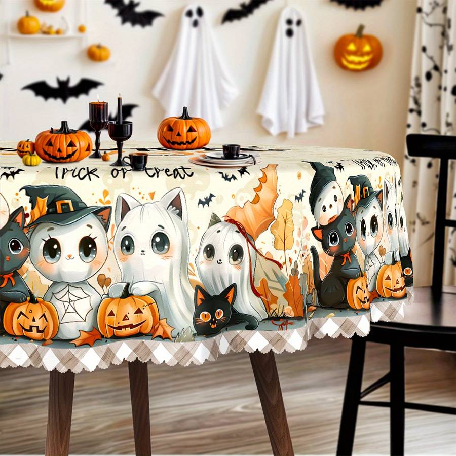 Halloween tablecloth decoration size Oval 152.4213.36cm