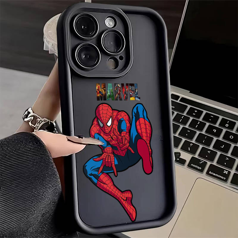 1Pc Black For iPhone XS Cartoon Design Phone Case