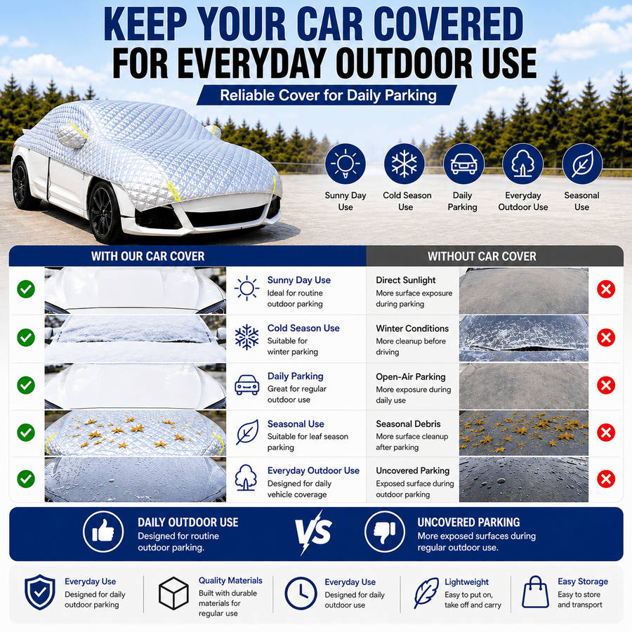 Car Cover Model Sedan Half Enclosed Car Cover