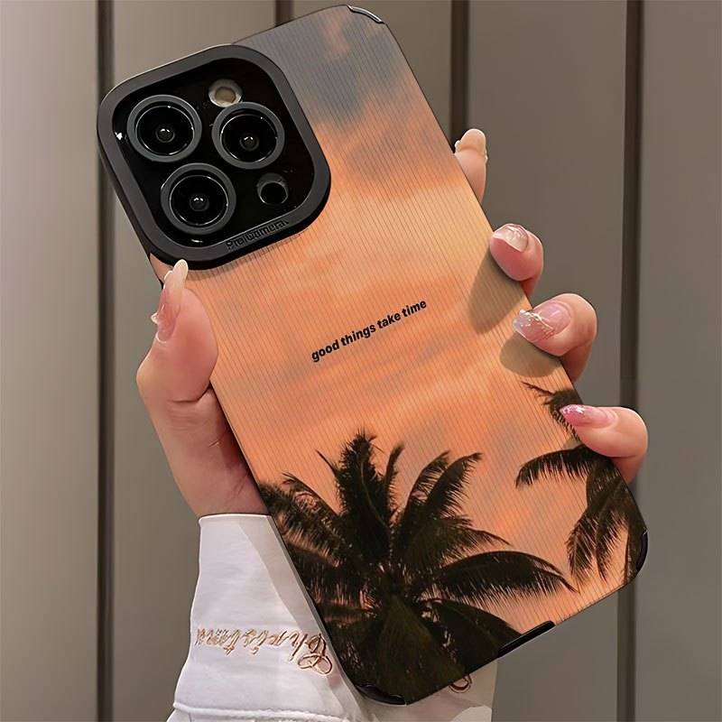 1Pc Mixed Color  For iPhone 14 Pro Max Beautiful Sunset Pattern Phone Case