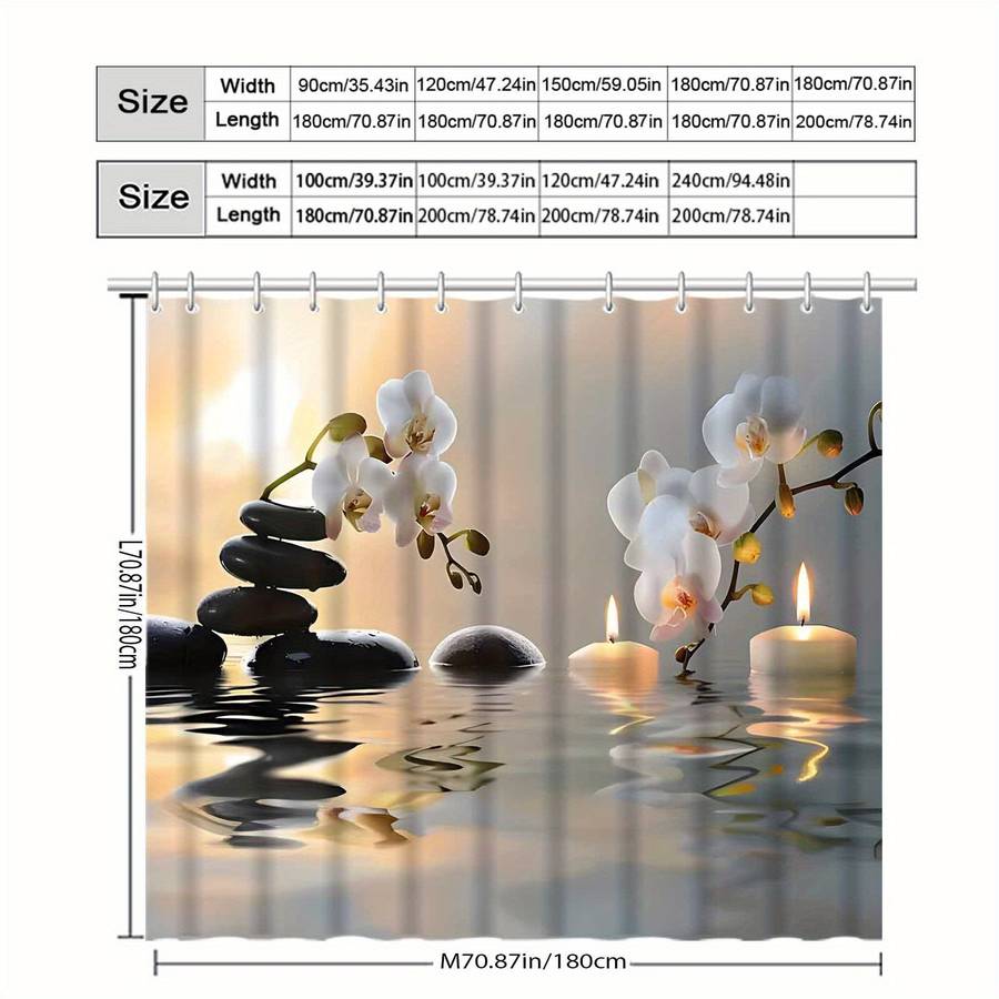Waterproof Shower Curtain Color Polychrome Size 150X180 149.99Cm*180.01Cm