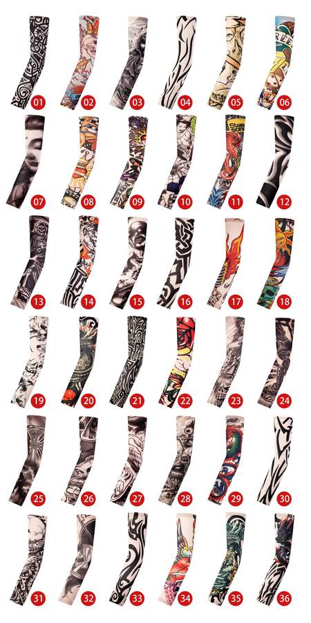 2Pcs Comtable Seamless Tattoo Sleeve
