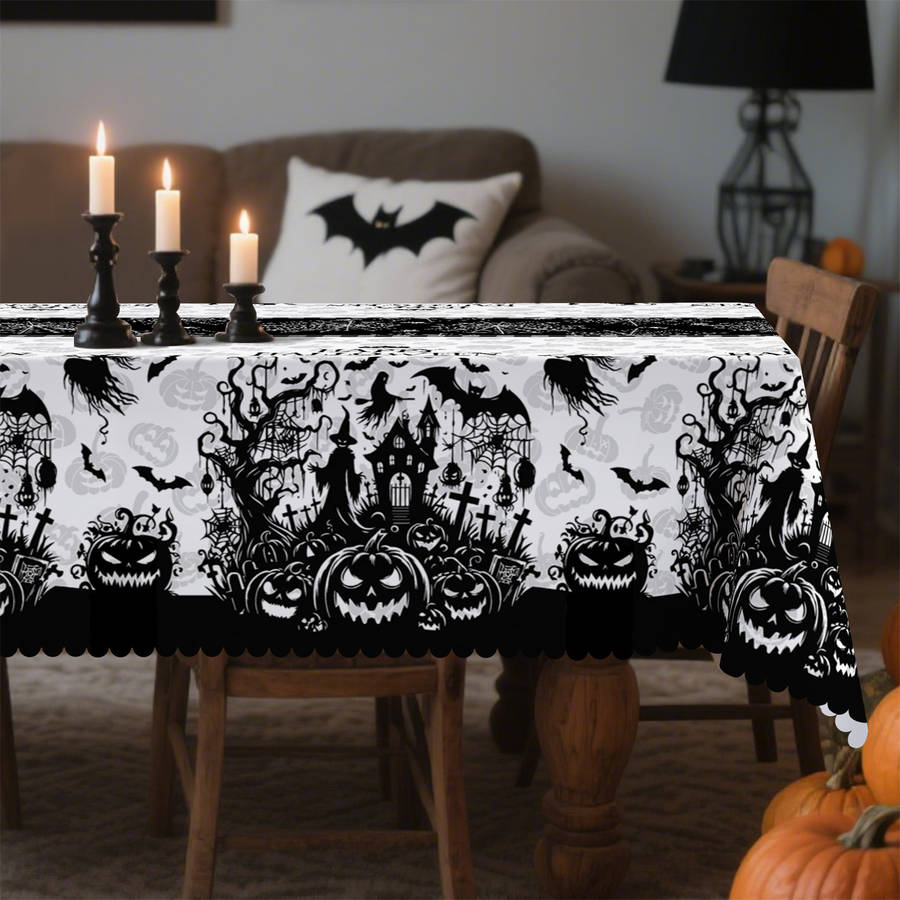 Halloween tablecloth decoration size Rectangle 60x86inch or 152x220cm