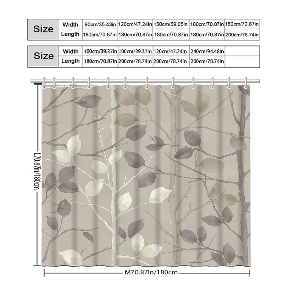 Waterproof Shower Curtain Color Polychrome Size 100X200 100.0Cm*200.0Cm