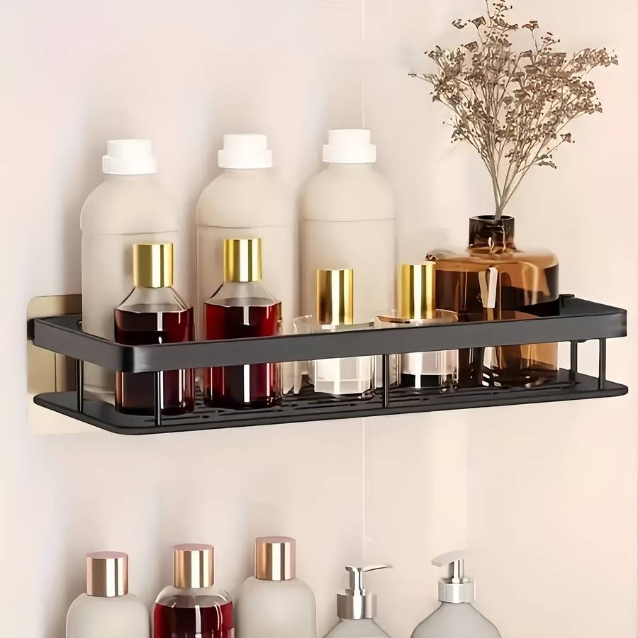 Bathroom Storage Rack Size 2 Wall Hooks  Shelf