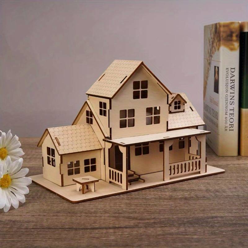 Building Toy Architectural Model Toy Set Color Cream Color Size Country Villa