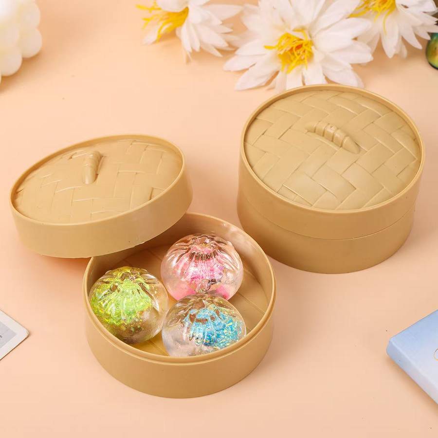 Squeezable Toys Color Random Colorsluminous Version Style 5Pcs Set3 Bun 1 Lid 1 Base