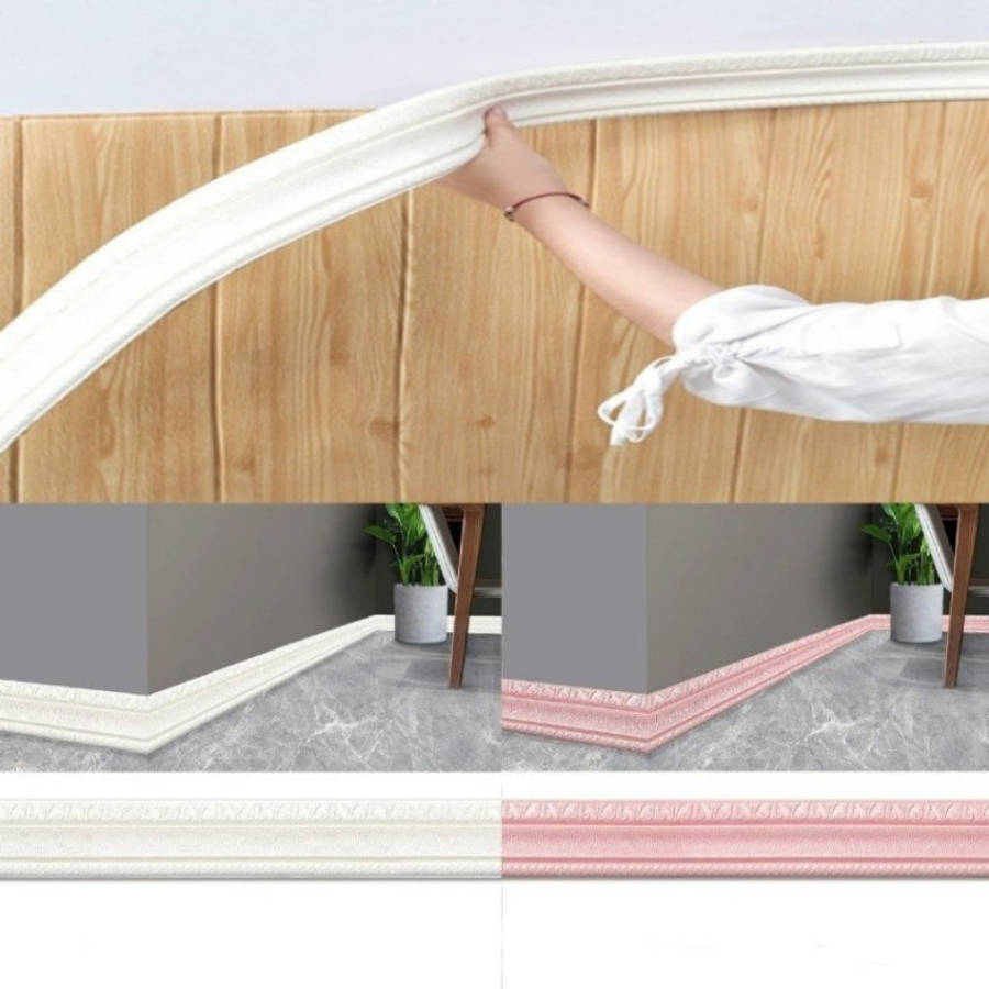 Skirting Board White Size 230*5Cm*10Pcs