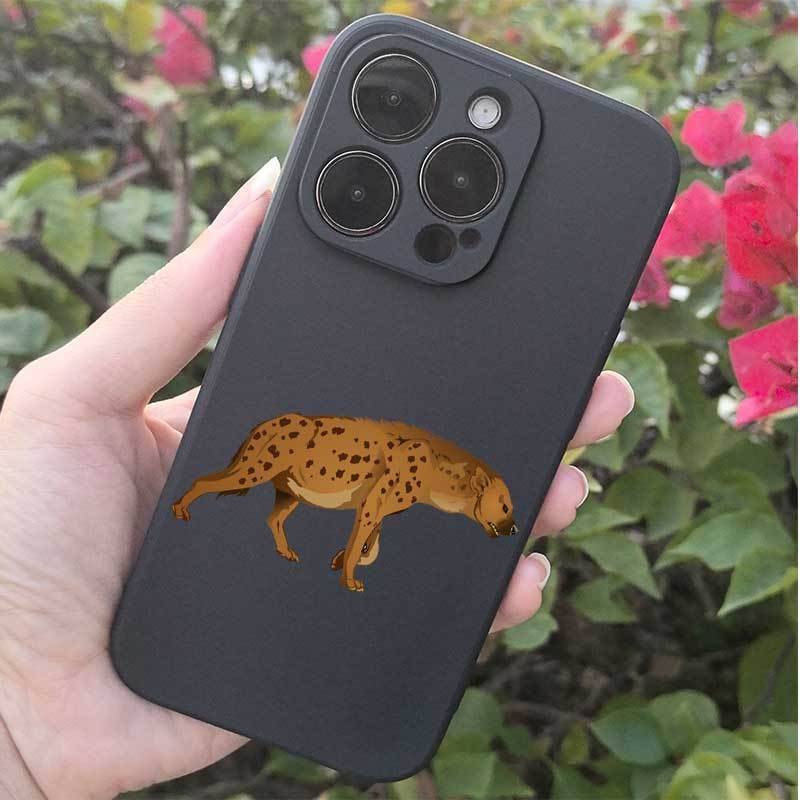 1Pc Black For iPhone 7 8 SE2 SE3 African Wild Dog Phone Case