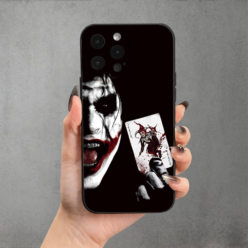1Pc Black For iPhone 13 Pro Max Mr Joker Black Angel Eye Phone Case