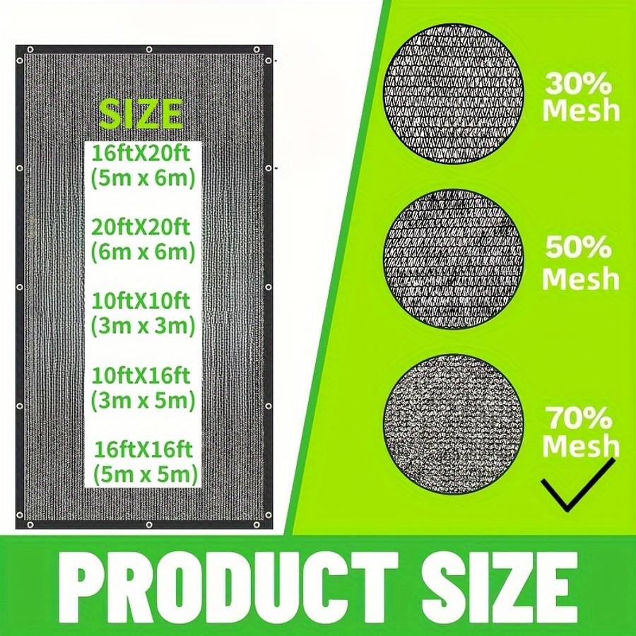 Shade Net Color Black Size16' X16'5.0X5.0Meter