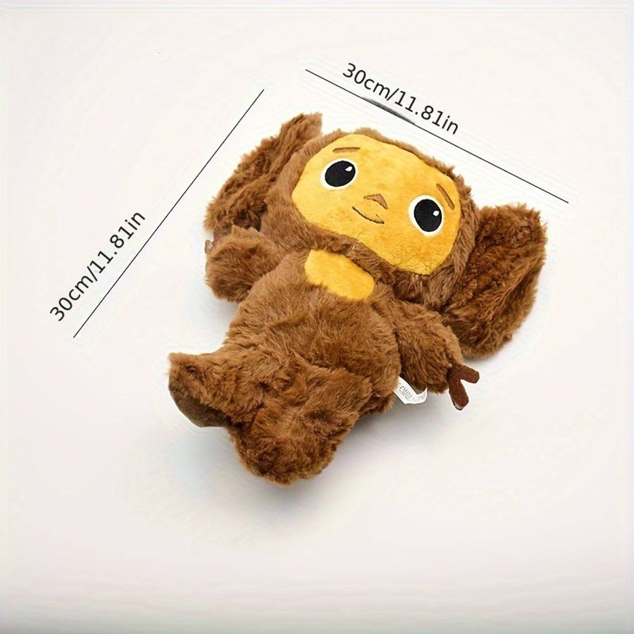 Plush Toyss color big eared monkey size Brown