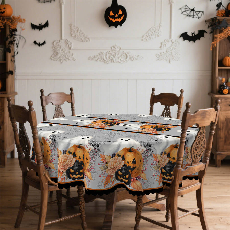 Halloween tablecloth decoration size Rectangle 55x70inch or 140x180cm