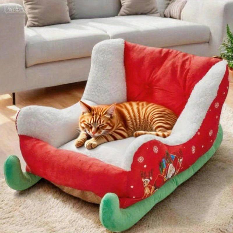 Pet supplies color Red and White Sled