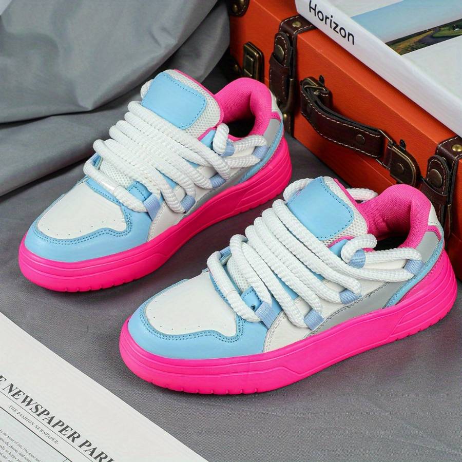 Women S Sneakers Color White Blue Pink Sizeuk 10.5