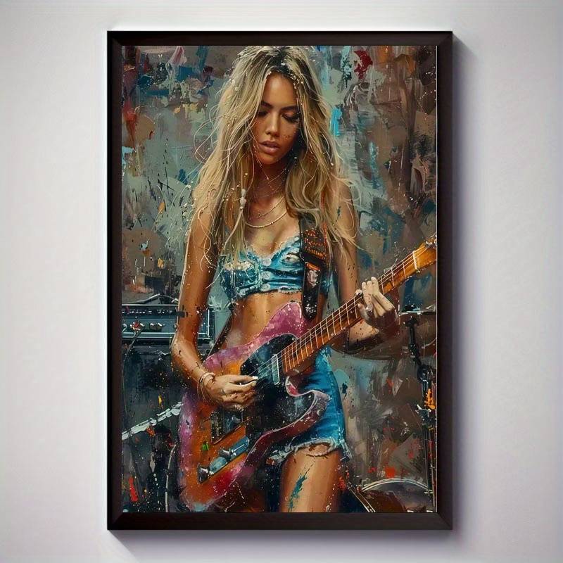 1pc  Vibrant Music-Themed Canvas Print 30.48x40.64cm Frameless High-Quality Wall Art Decor M