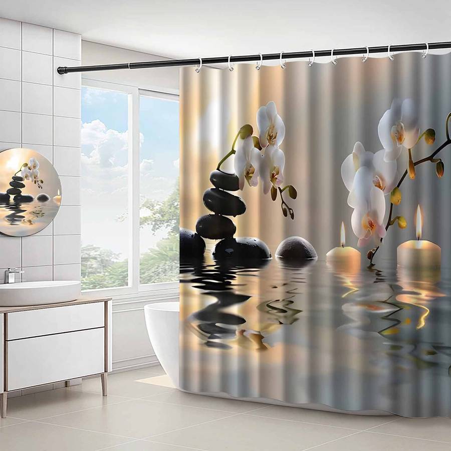 Waterproof Shower Curtain Color Polychrome Size 100X180 100.0Cm*180.01Cm