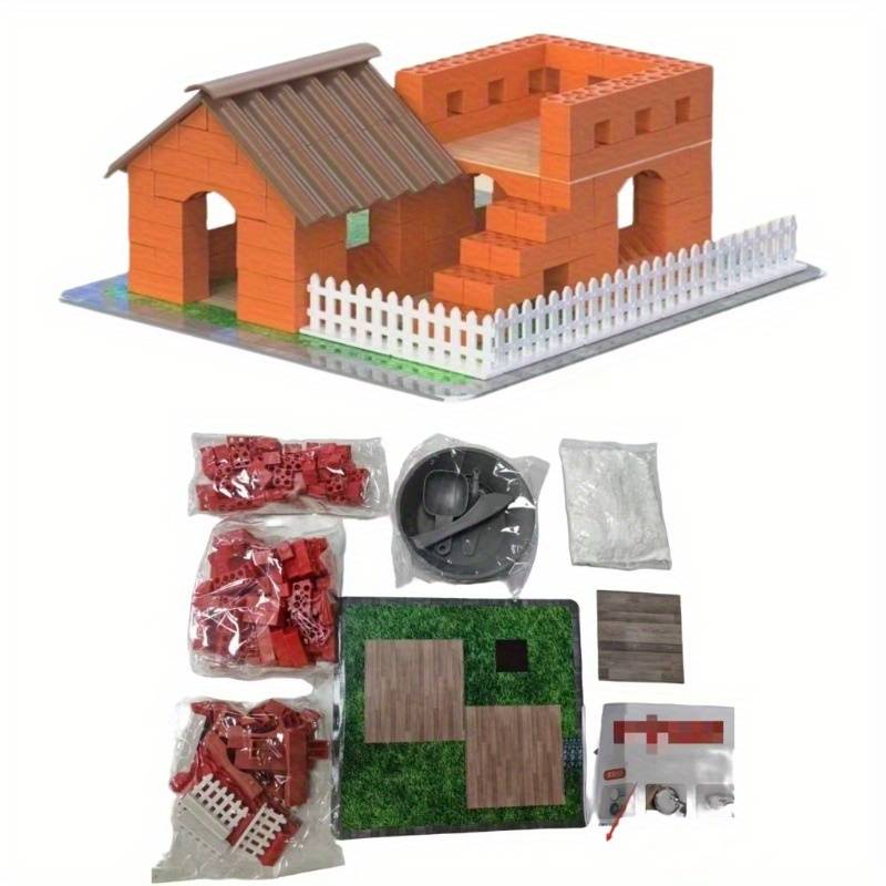 Building Toy Architectural Model Toy Set Color Farmer S Courtyard 186Pcs
