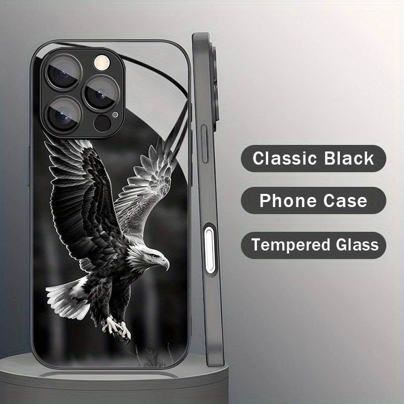 1Pc Mixed Color  For iPhone 12 Pro Max Black Eagle Pattern Phone Case