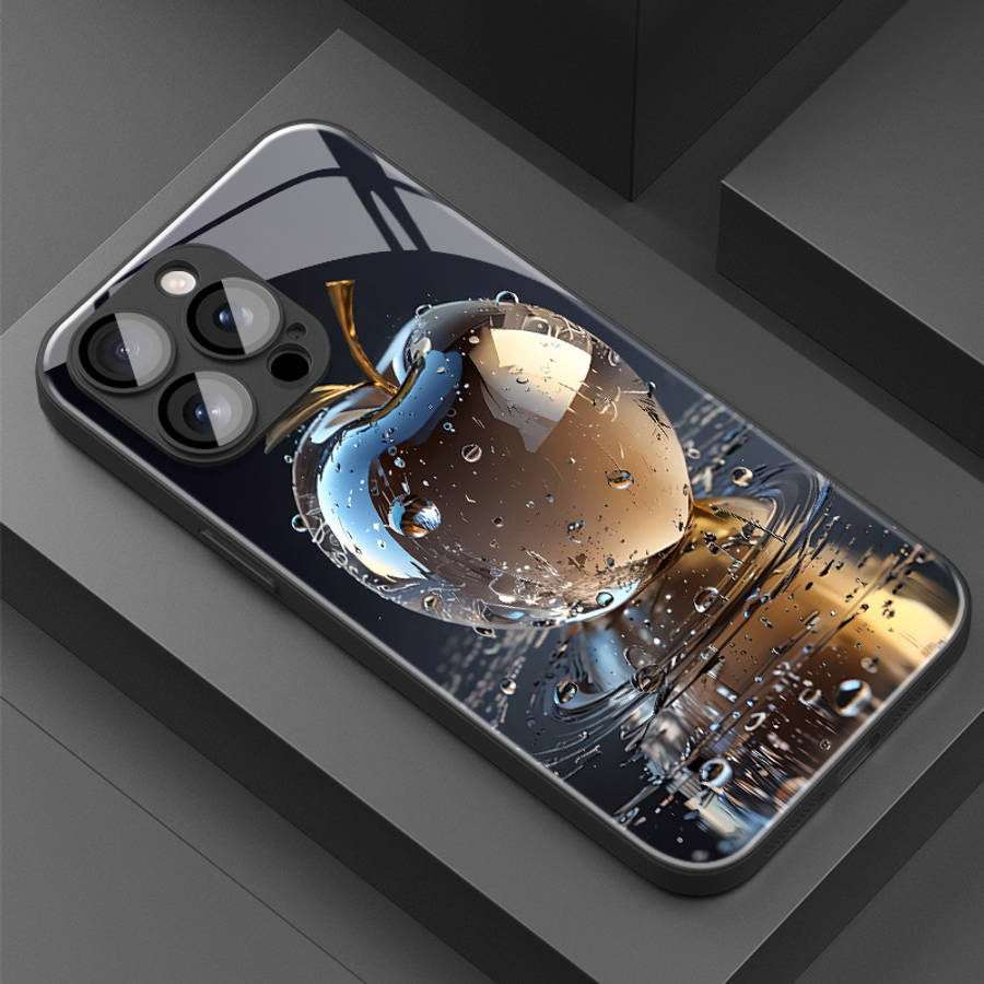 1Pc Mixed Color  For iPhone 13 Water Drop Crystal Apple Phone Case