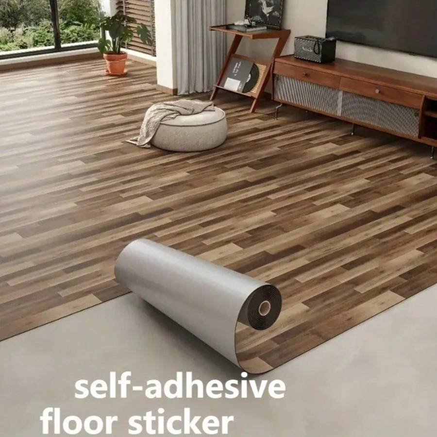 Self Adhesive Floor Stickers Parquet Walnut 40*100Cm