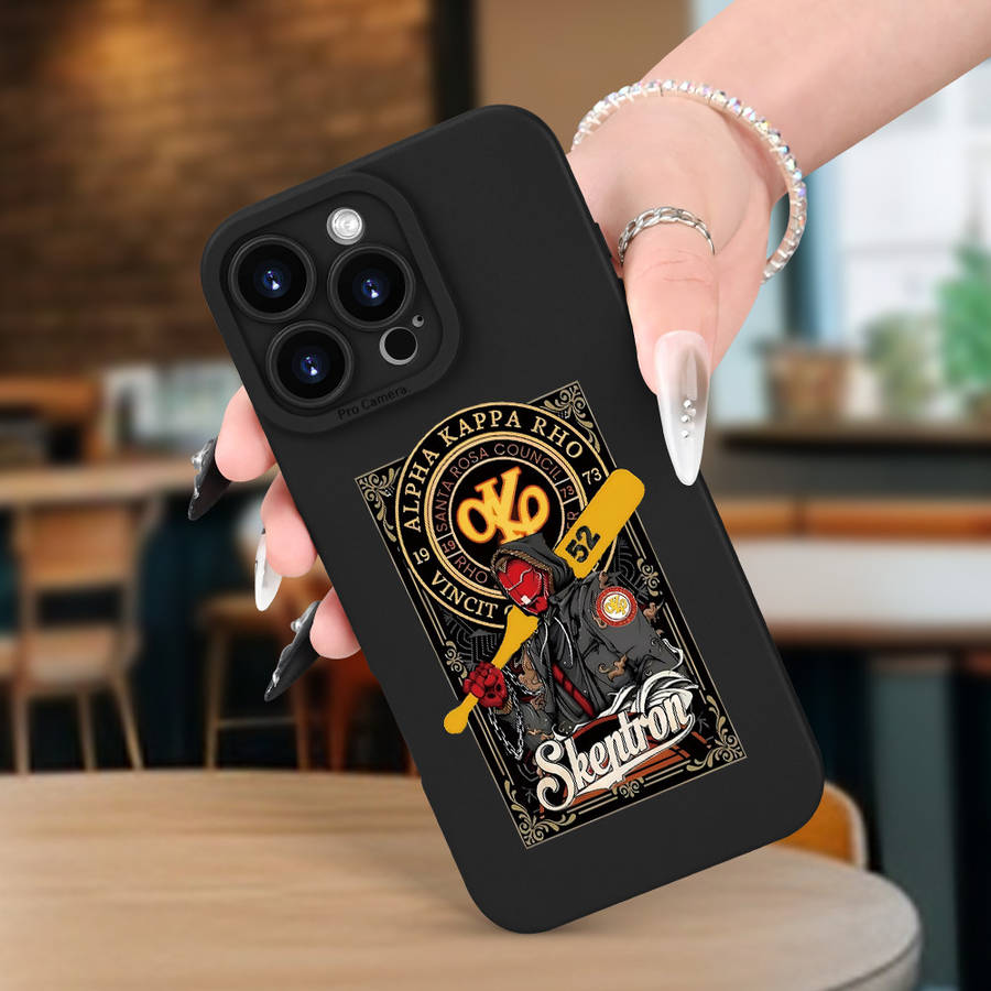 Black For iPhone Baseball Player Phone Case