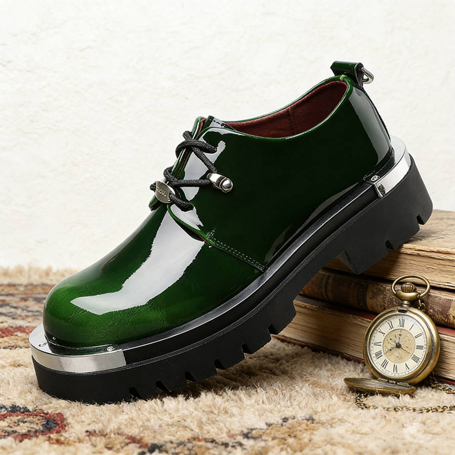 Mens Leather Shoes Color Red Sizeuk 10