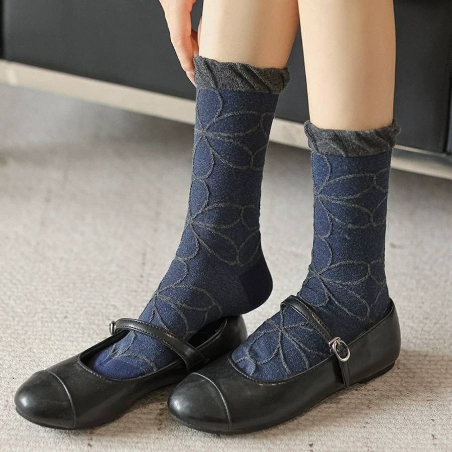 Women S Socks Color Mix 5 Pairs Size Onesize