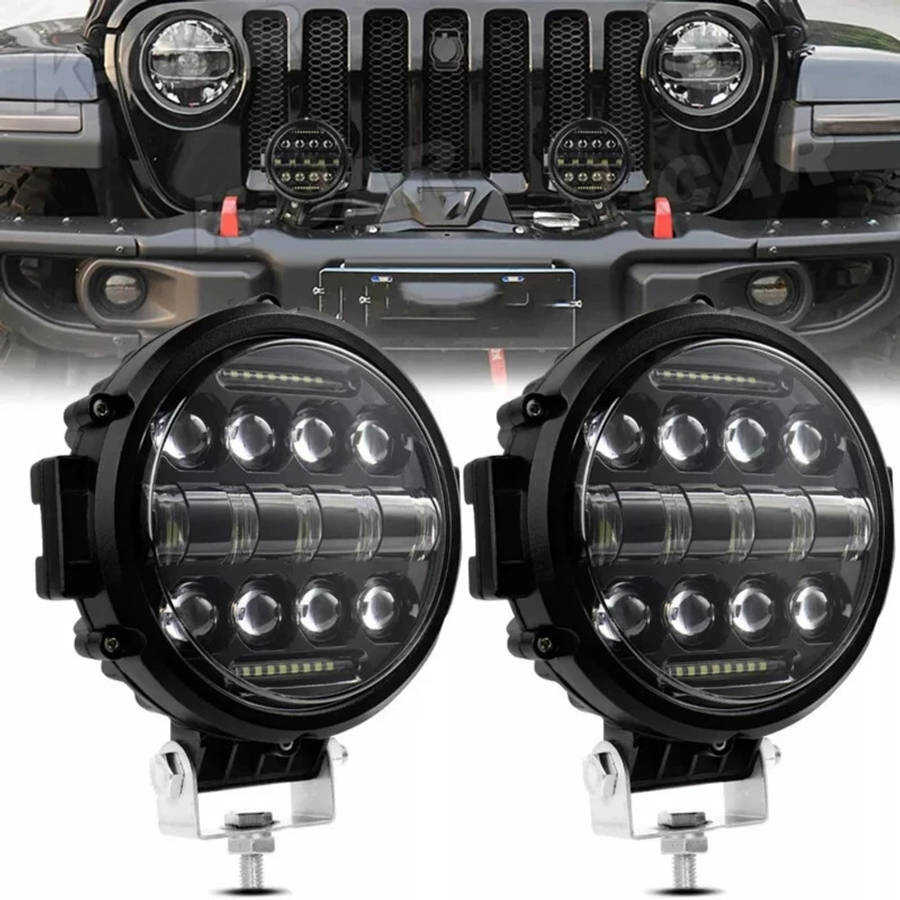 Car Lights Color 15 Beads Monochrome 2Pcs