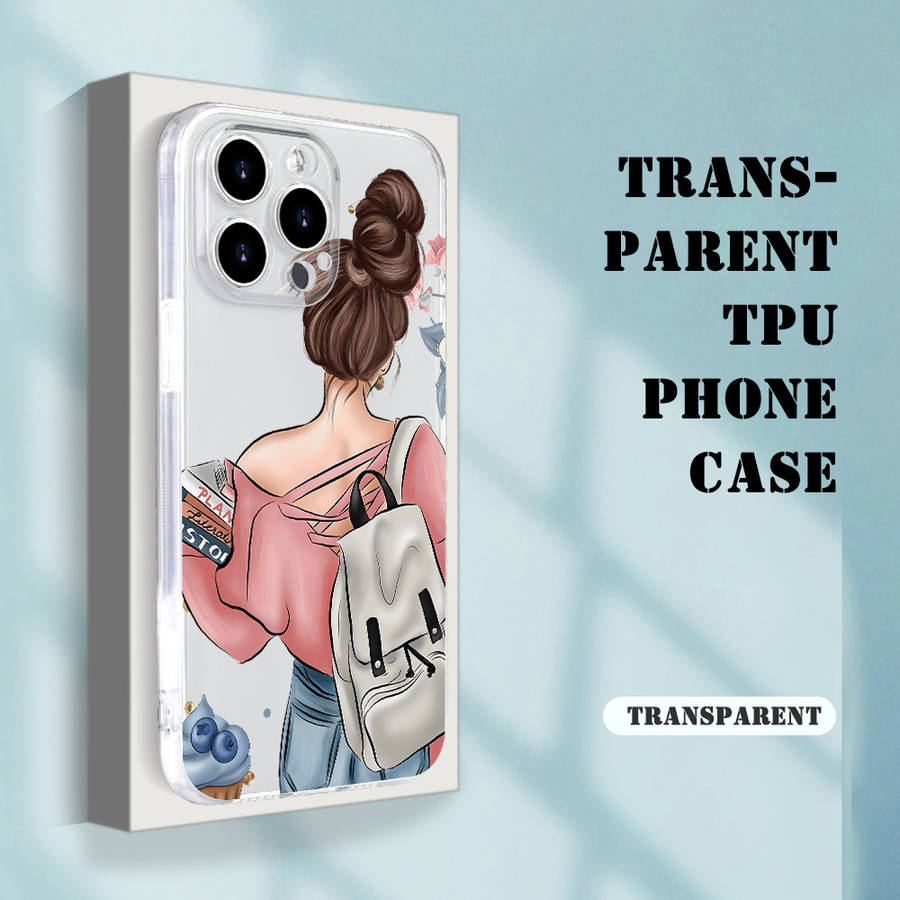 1Pc Transparent For iPhone 14 Pro Max Stylish And Elegant Phone Case