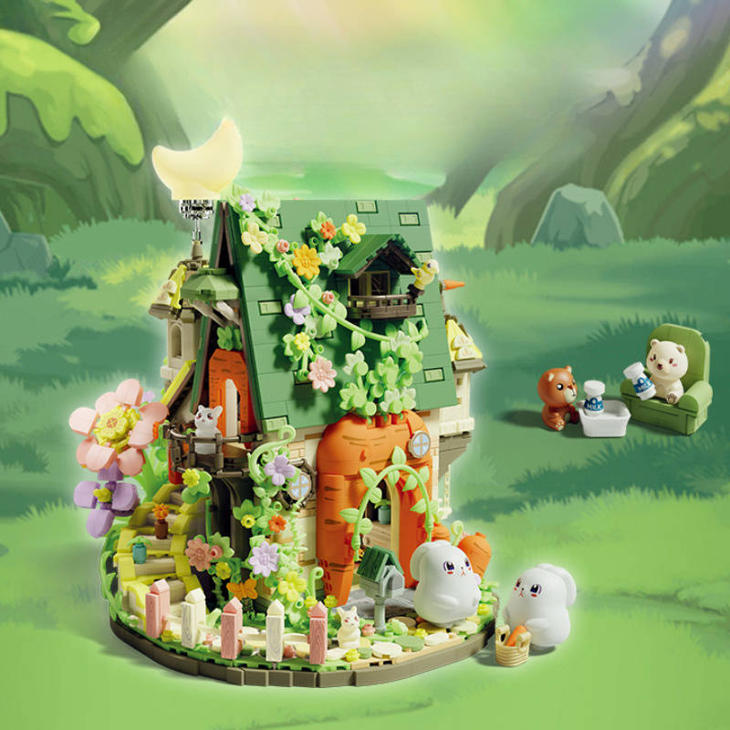 Building Toy Architectural Model Toy Set Color Carrot House  2393 Pcs